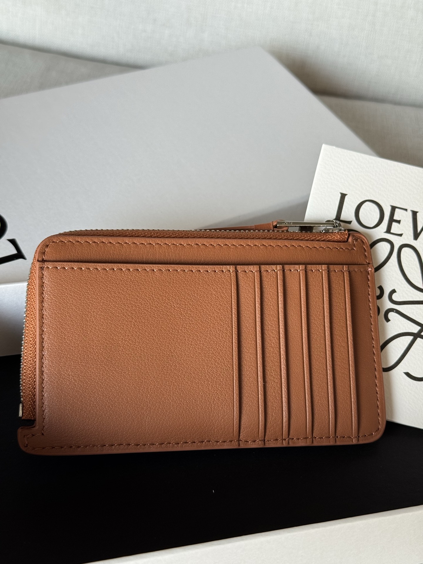 Loewe Classic Calfskin Long Puzzle Coin Card Holder 0.200 A03L Height 8.6 cm Width 14.3 cm Depth 0.3 cm