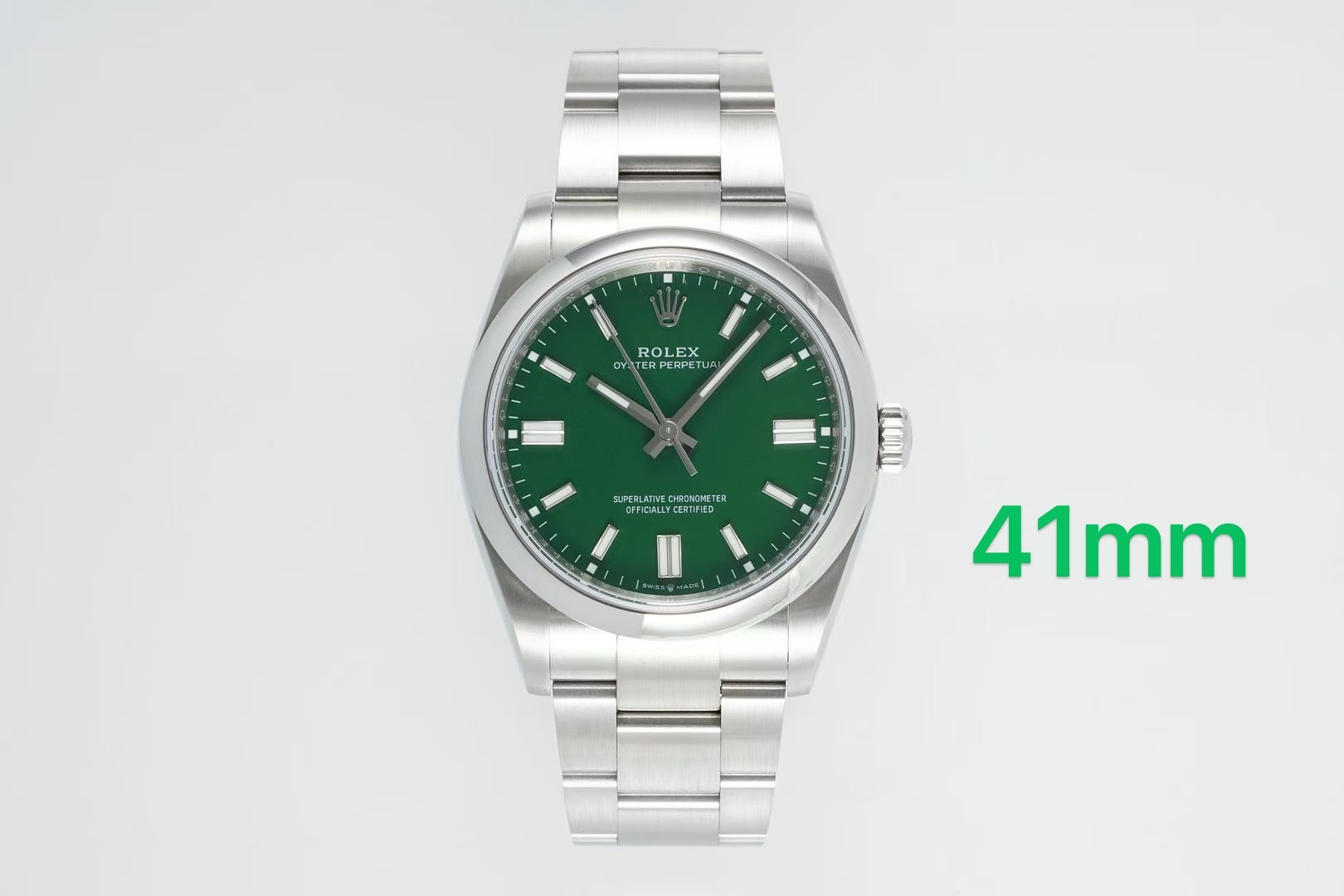 ROLEX Oyster Perpetual｜41mm Case Diameter 12mm Thickness Cal.3230 Movement 904L Steel Polished Indexes Swiss Ice-Blue Lume Sapphire Crystal