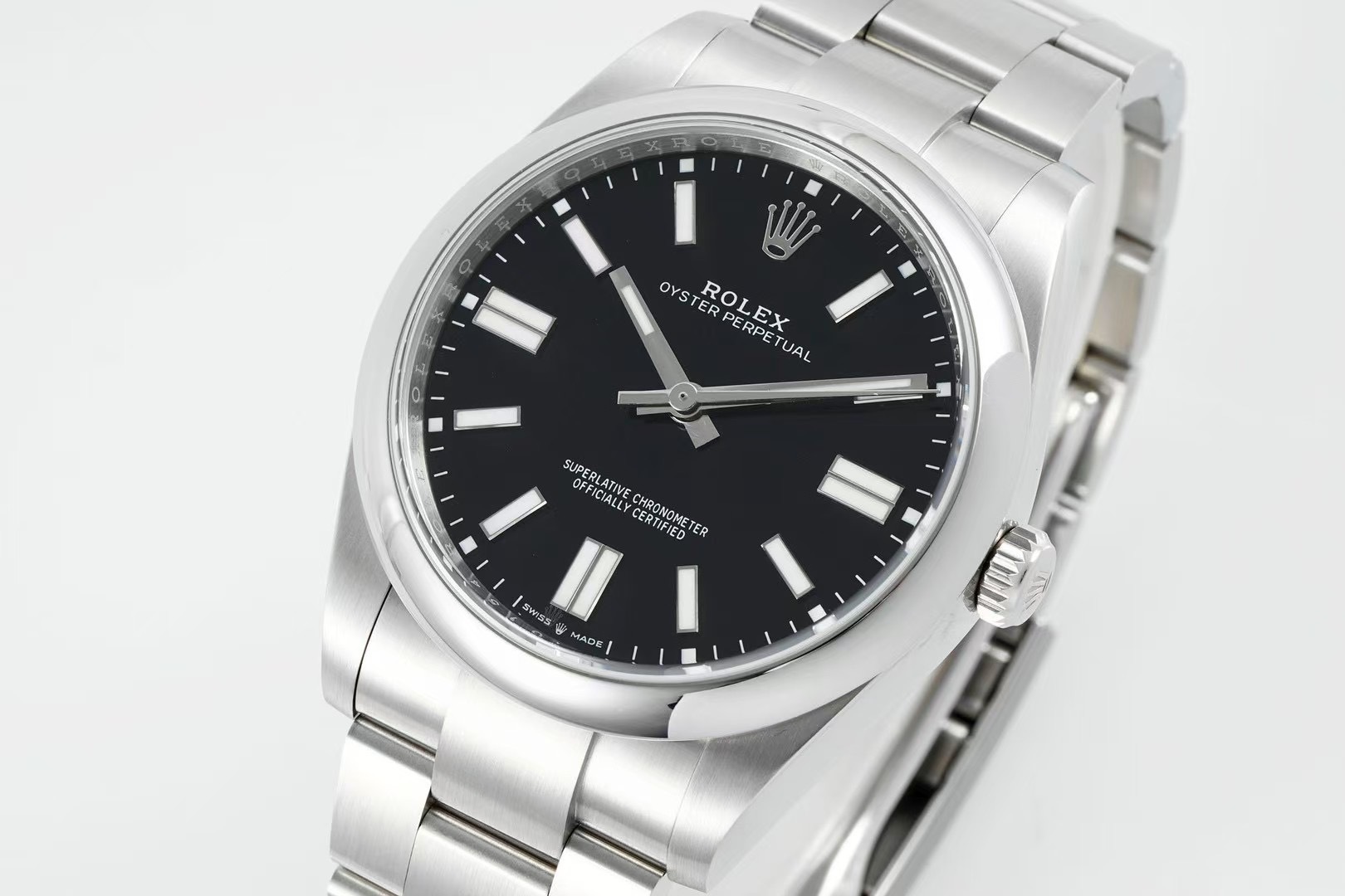 ROLEX Oyster Perpetual｜36mm Case Diameter 12mm Thickness Cal.3230 Movement 904L Steel Polished Indexes Swiss Ice-Blue Lume Sapphire Crystal