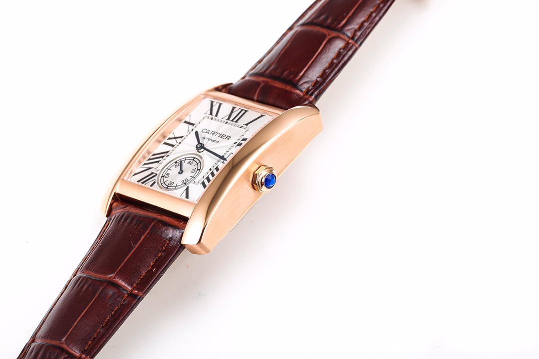 Cartier Premium Square Automatic 34mm × 44mm – 1904-Style Movement, Blue Steel Hands, Dual Sapphire Crystal & 250m Water Resistance
