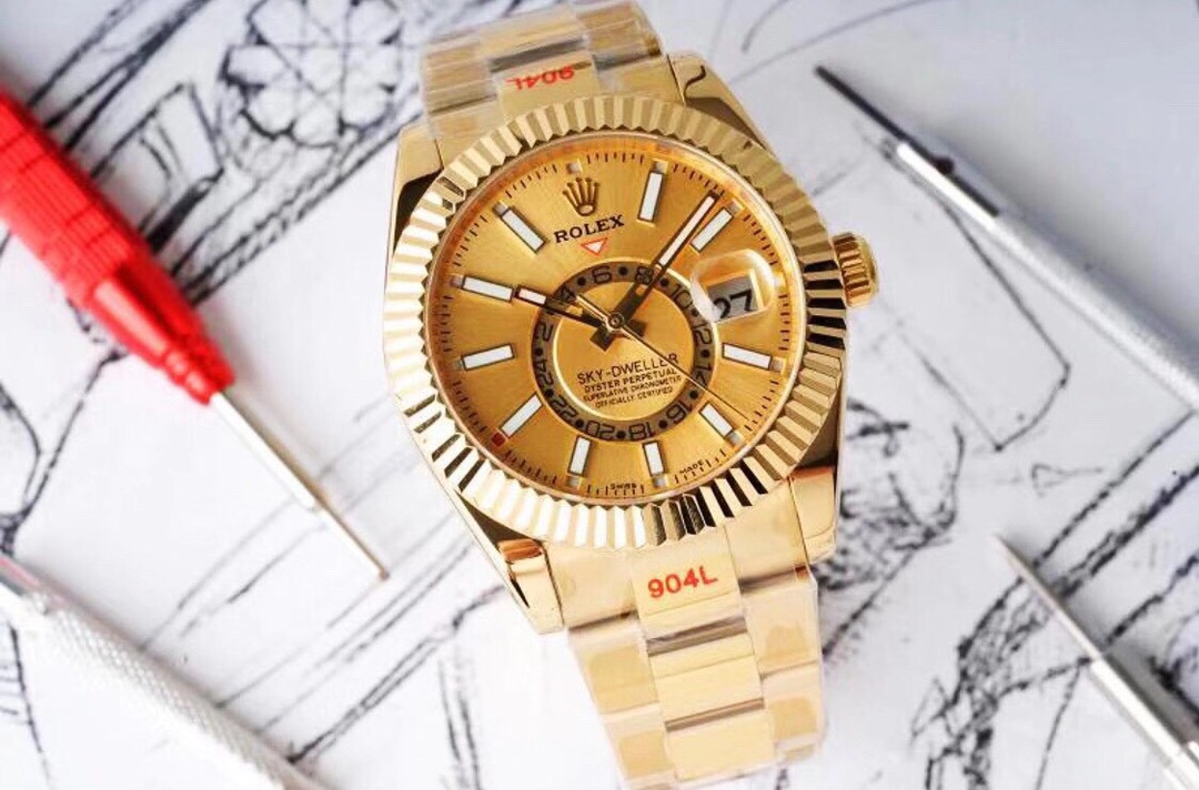 Rolex Sky-Dweller｜42mm Caliber 9001 Automatic Movement AI-developed Month Adjustment System Ring Command Bezel Annual Calendar Dual Time Zone Oyster Steel Bracelet