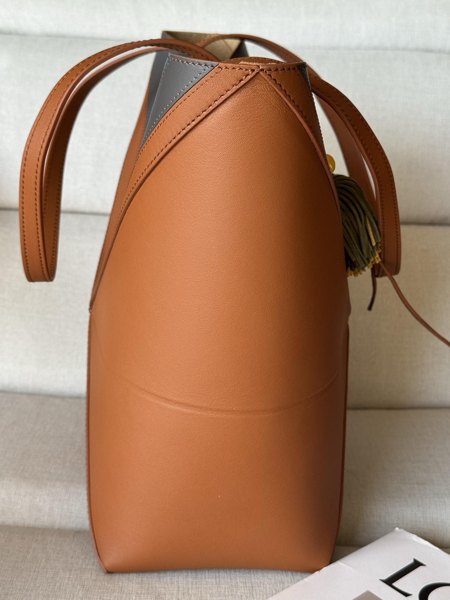 LOEWE × Josef and Anni Albers Collection Debut Puzzle Foldable Bag 0.710 In Stock Model 1762-1 Dimensions 25-31 cm