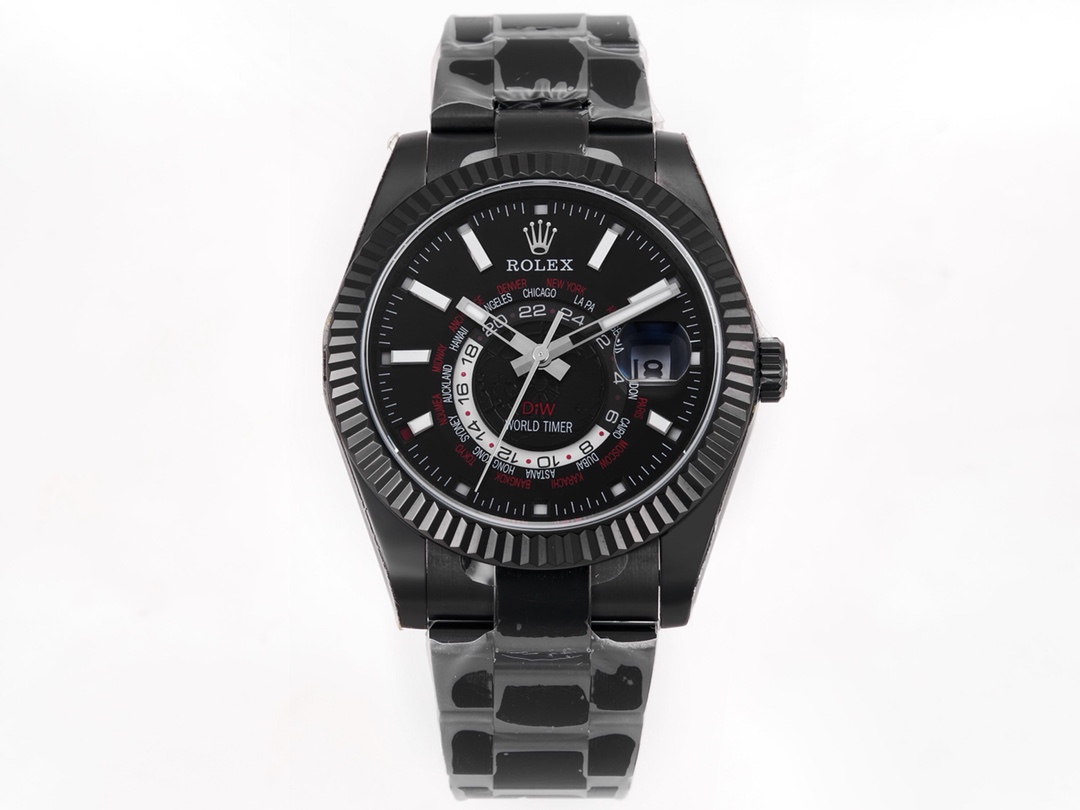 Rolex Sky-Dweller Series+DIW Modified Model+40MM×9.5MM+Imported Automatic Mechanical Movement Dual-Time Zone Stainless Steel Men's Watch