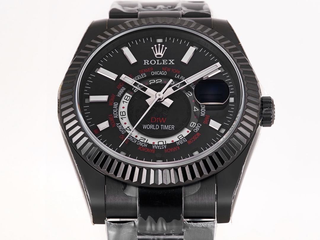 Rolex Sky-Dweller Series+DIW Modified Model+40MM×9.5MM+Imported Automatic Mechanical Movement Dual-Time Zone Stainless Steel Men's Watch