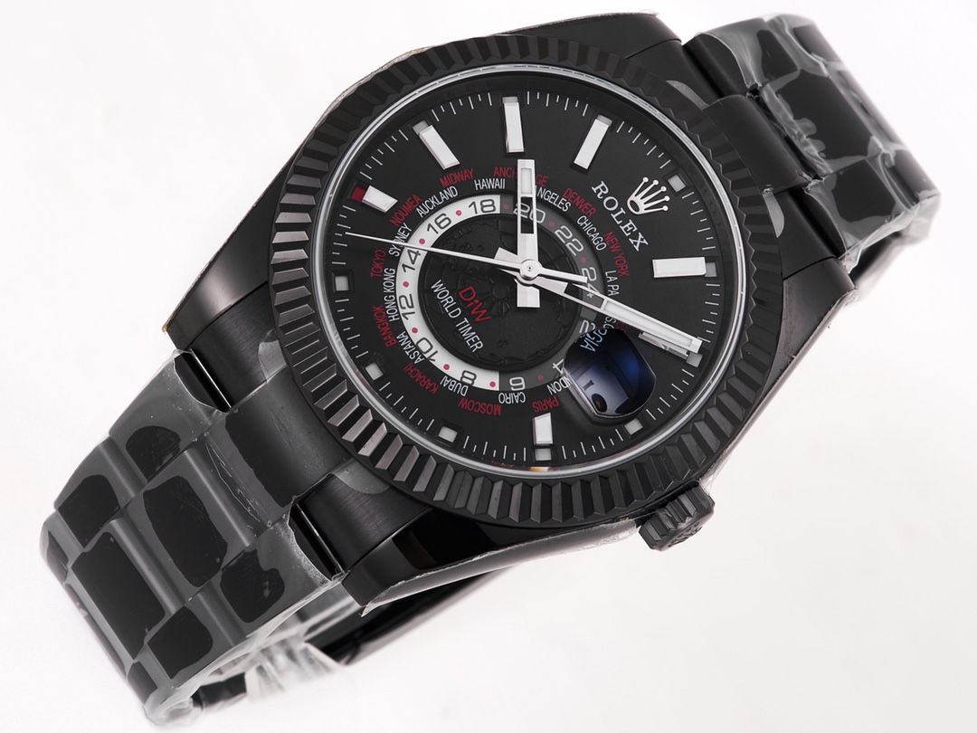 Rolex Sky-Dweller Series+DIW Modified Model+40MM×9.5MM+Imported Automatic Mechanical Movement Dual-Time Zone Stainless Steel Men's Watch