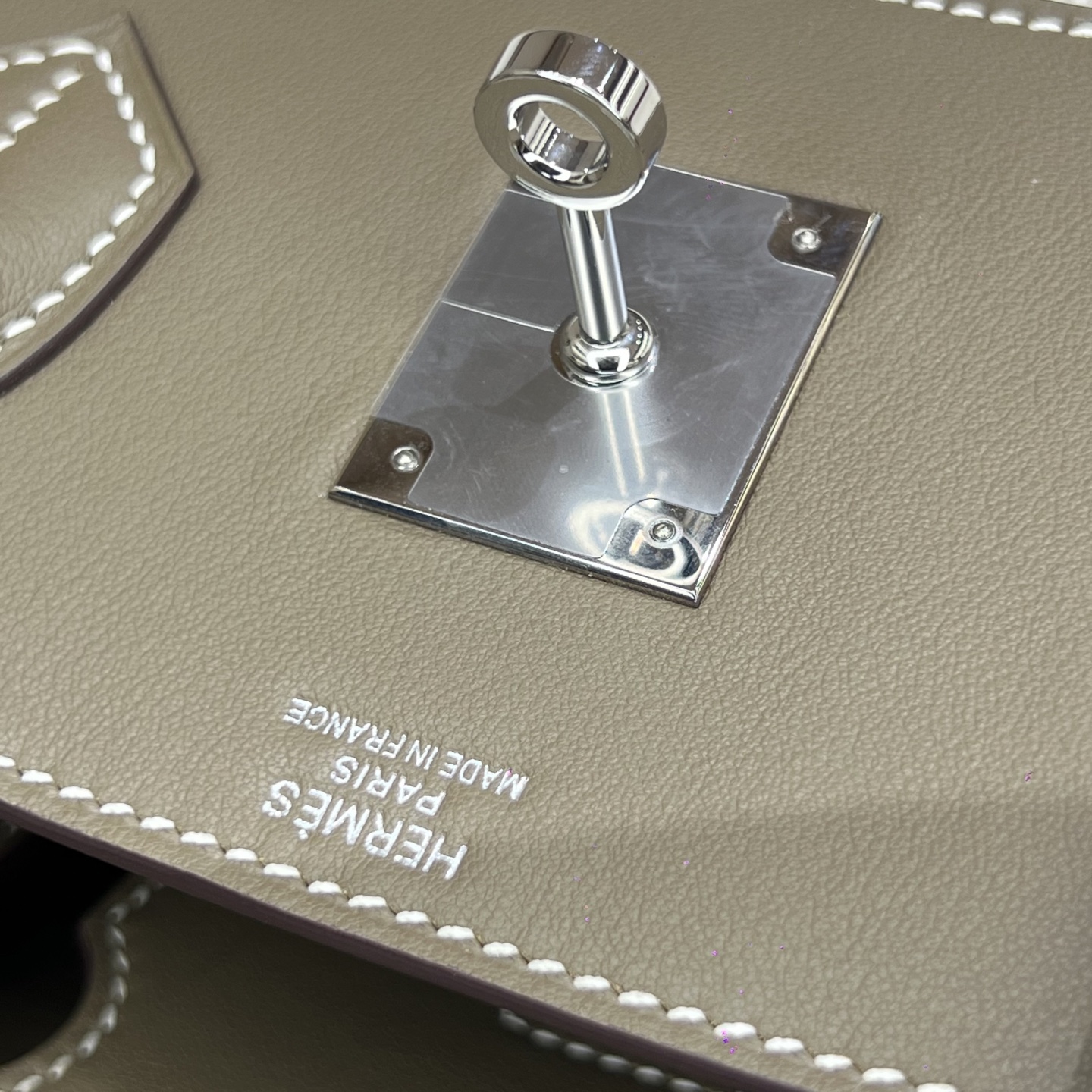 Hermès Model: Birkin 35 Color: Glacier White with Canvas Accents, Silver Hardware Dimensions: 35cm x 25cm x 18cm