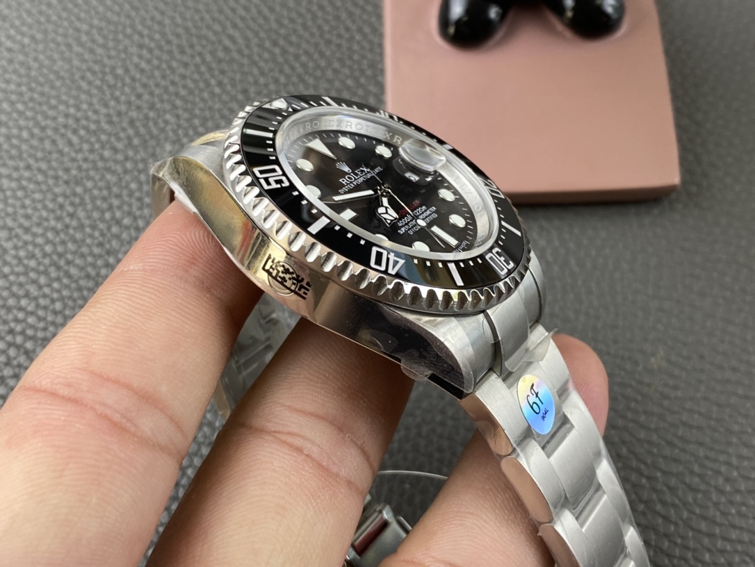 Rolex Sea-Dweller Series+Black King Kong 43MM Single Red+Calibre 2836 Stainless Steel Ceramic Bezel Men's Watch