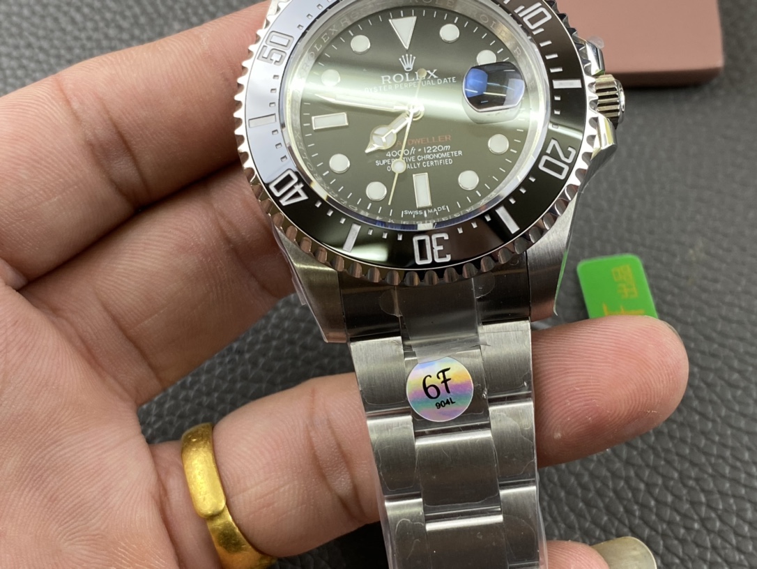 Rolex Sea-Dweller Series+Black King Kong 43MM Single Red+Calibre 2836 Stainless Steel Ceramic Bezel Men's Watch