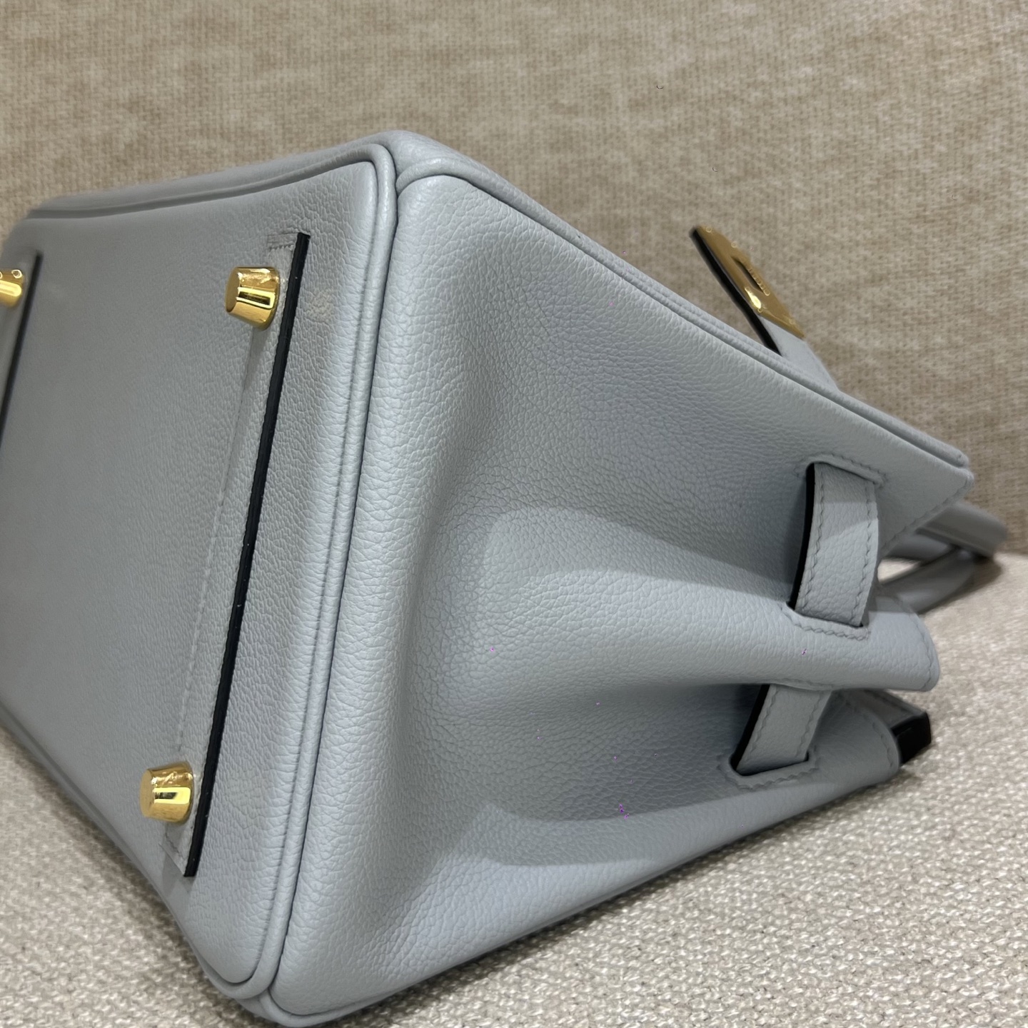 Hermès Model: Shoulder 29 Color: Glacier Blue with Gold Hardware Dimensions: 29cm x 16cm x 13.5cm