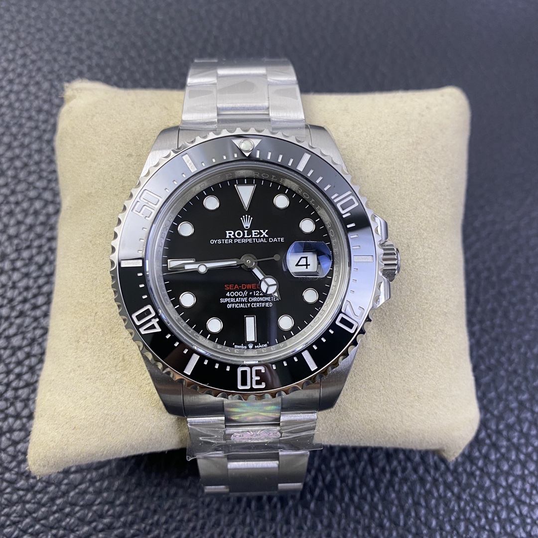 Rolex Sea-Dweller+New Dial Single Red+6 O'clock Crown Mark+904L Stainless Steel+Calibre 2824/3135 Men's Watch