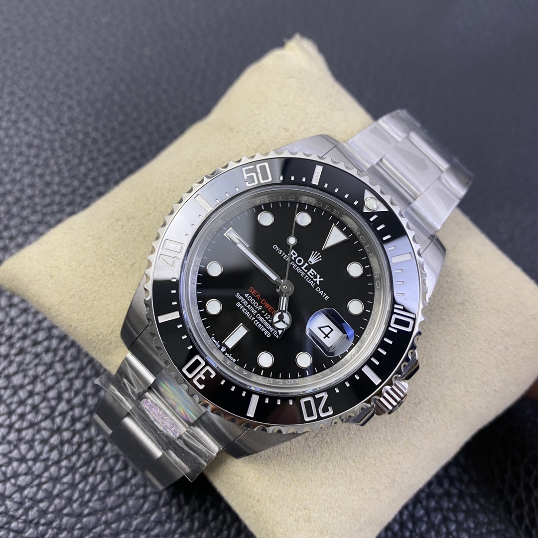 Rolex Sea-Dweller+New Dial Single Red+6 O'clock Crown Mark+904L Stainless Steel+Calibre 2824/3135 Men's Watch