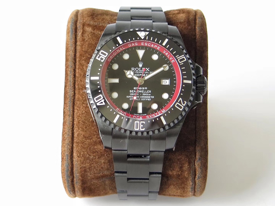 Rolex Sea-Dweller SeriesVR Factory V2 Upgrade+Red Devil Special Custom Edition+PVD Black+Red Accents Men's Watch