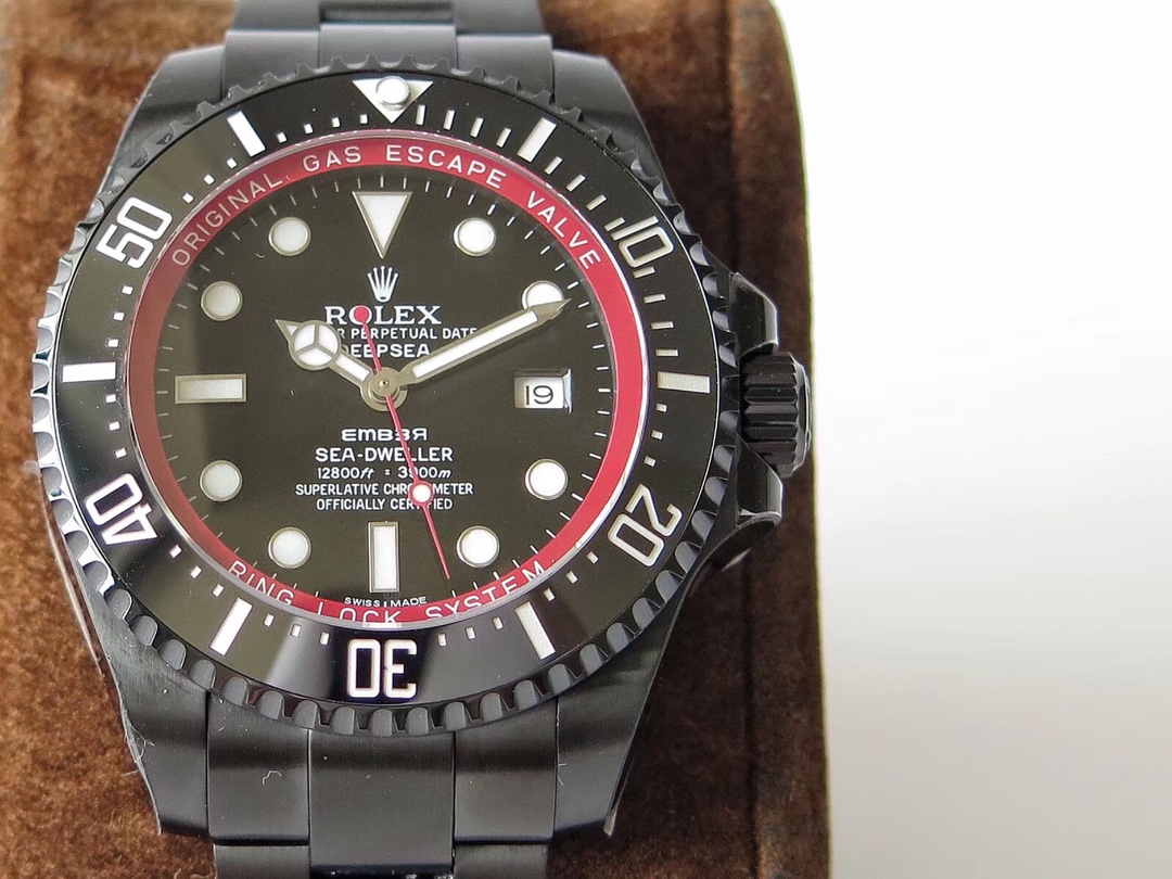 Rolex Sea-Dweller SeriesVR Factory V2 Upgrade+Red Devil Special Custom Edition+PVD Black+Red Accents Men's Watch