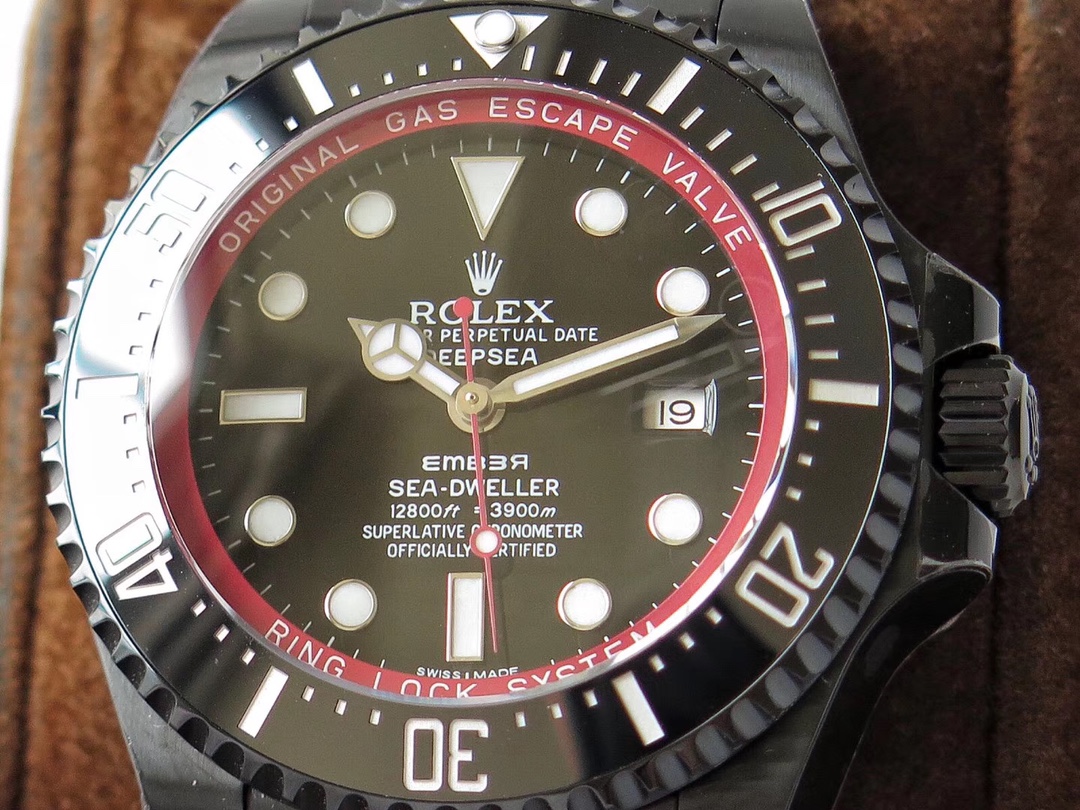 Rolex Sea-Dweller SeriesVR Factory V2 Upgrade+Red Devil Special Custom Edition+PVD Black+Red Accents Men's Watch