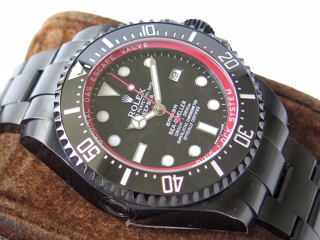 Rolex Sea-Dweller SeriesVR Factory V2 Upgrade+Red Devil Special Custom Edition+PVD Black+Red Accents Men's Watch