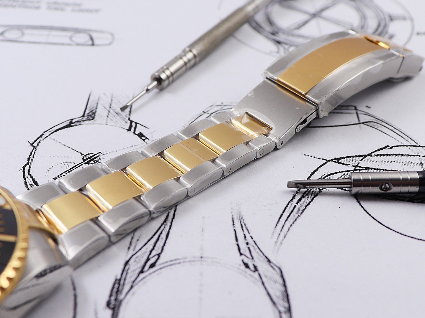 Rolex Submariner Two-tone Version｜18K Gold Cladding Craft Metal Base