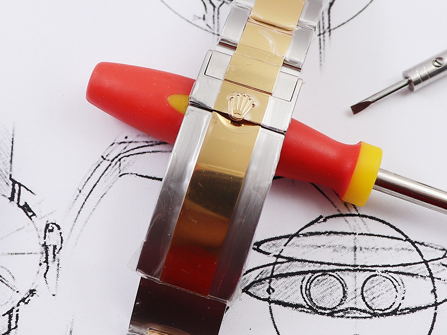 Rolex Submariner Two-tone Model 36mm｜18K Gold Cladding Craft Metal Base In-stock Photos Version