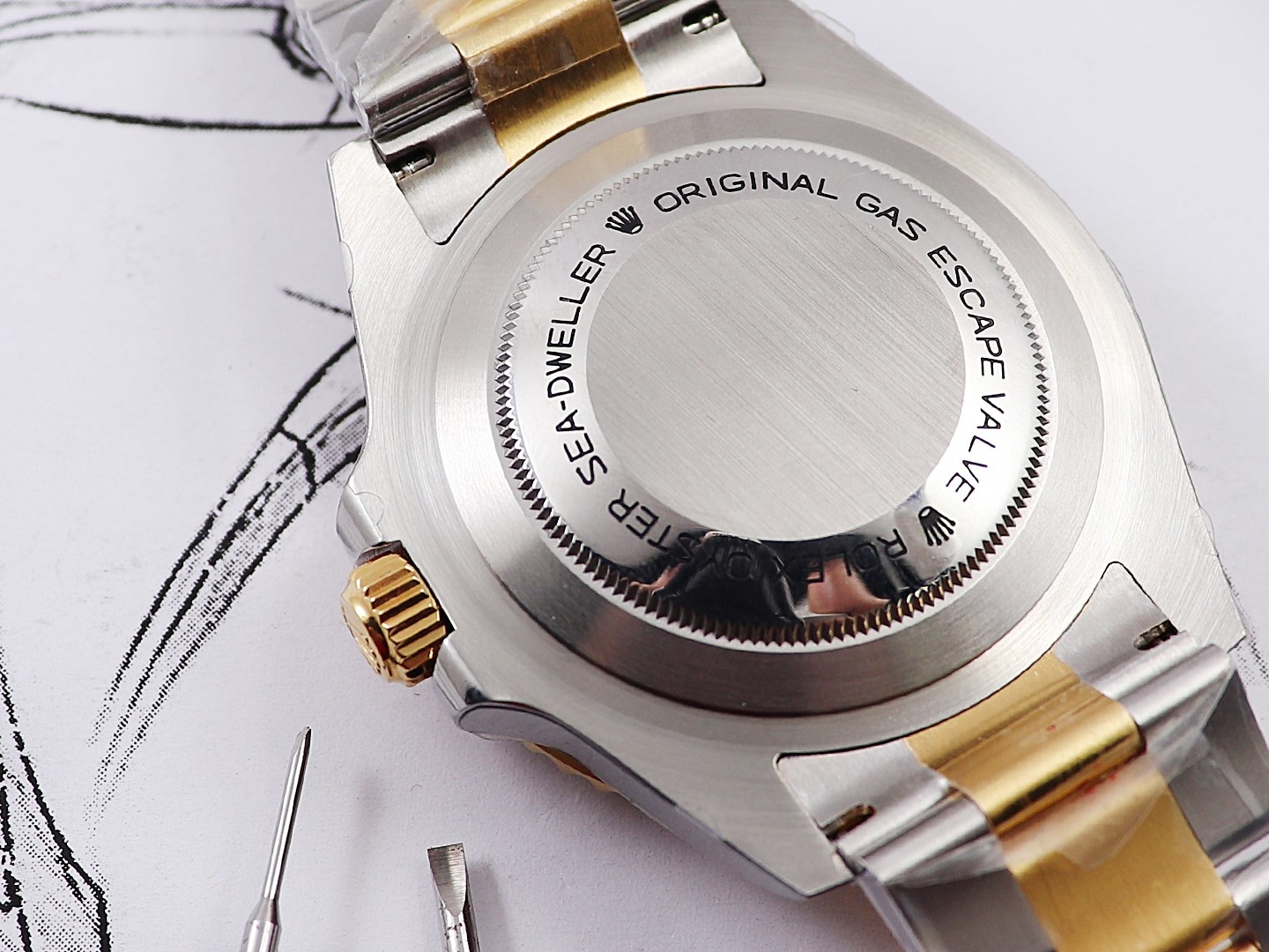 Rolex Submariner Two-tone Version｜18K Gold Plated Finish 316 Stainless Steel Base