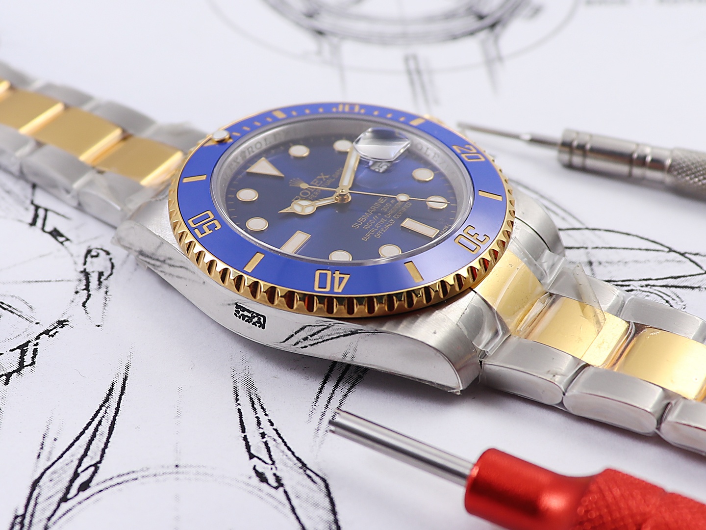 Rolex Submariner Two-tone Version｜18K Gold Cladding Craft Metal Base