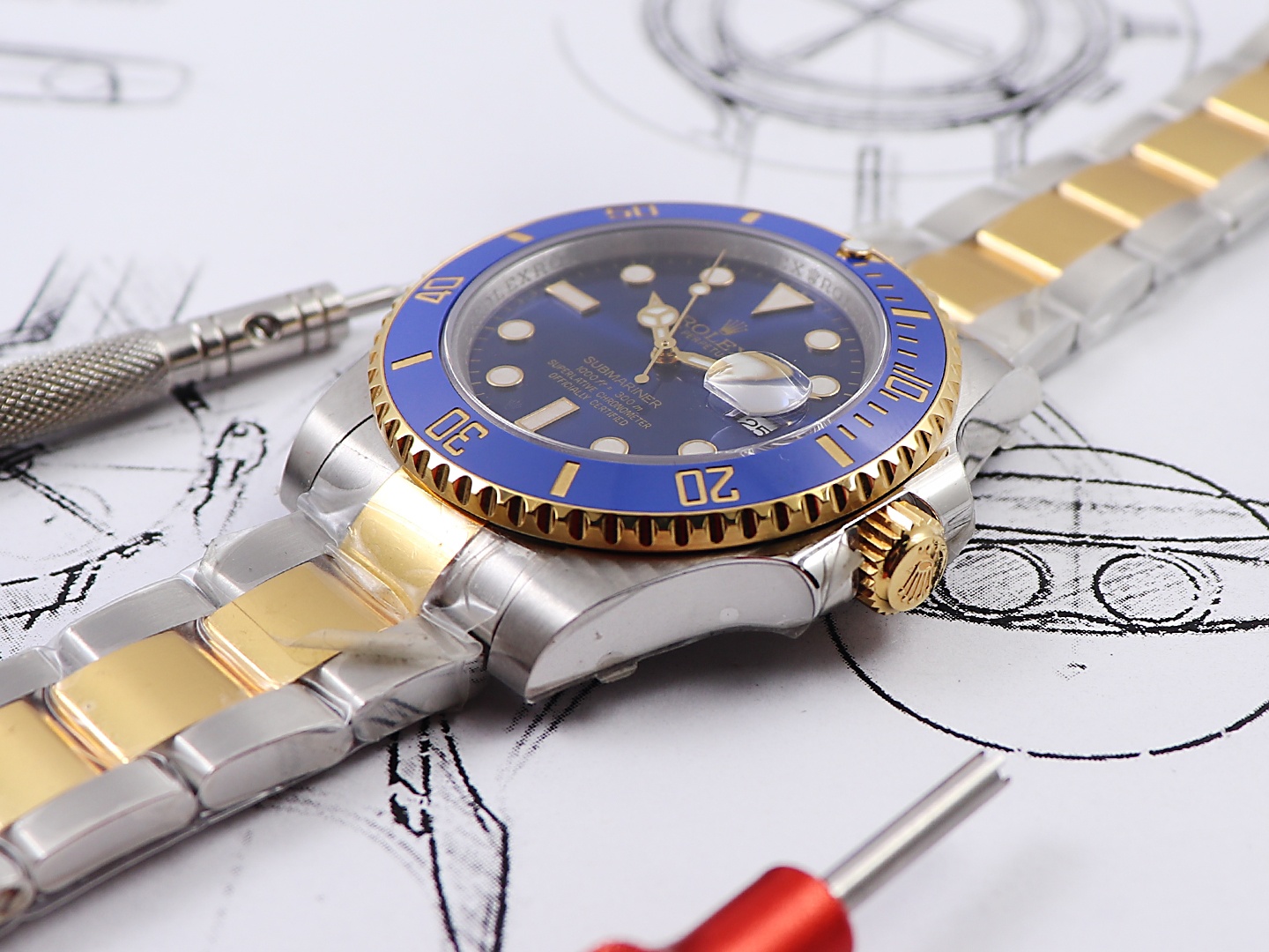 Rolex Submariner Two-tone Version｜18K Gold Cladding Craft Metal Base