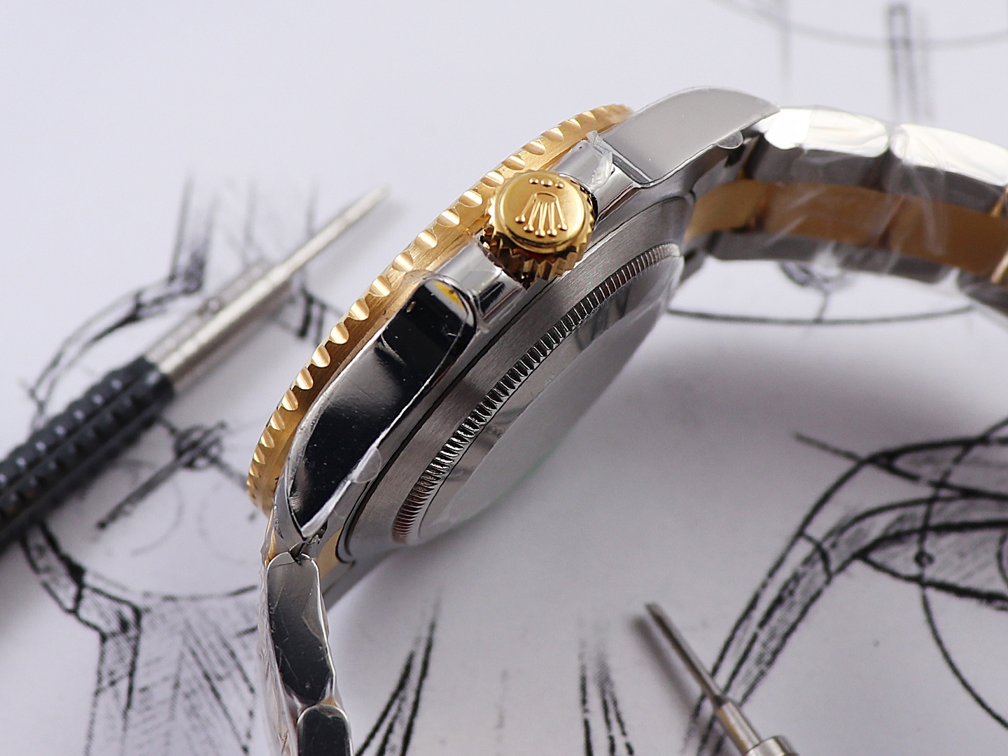 Rolex Submariner Two-tone Version｜18K Gold Cladding Craft Metal Base