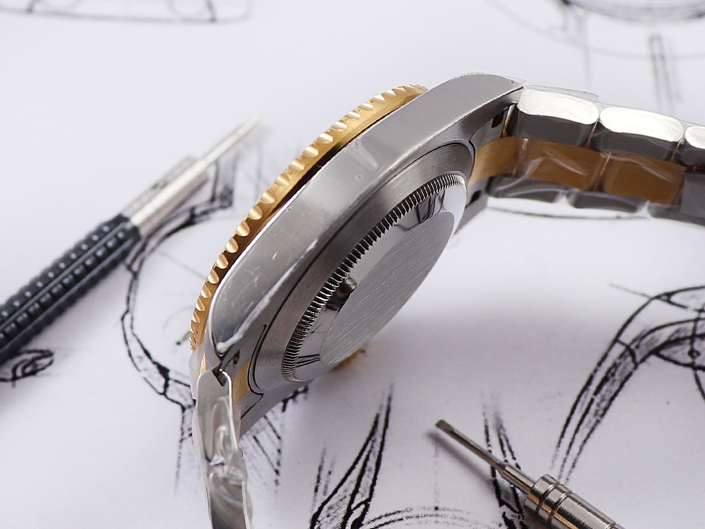 Rolex Submariner Two-tone Model 36mm｜18K Gold Cladding Craft Metal Base In-stock Photos Version