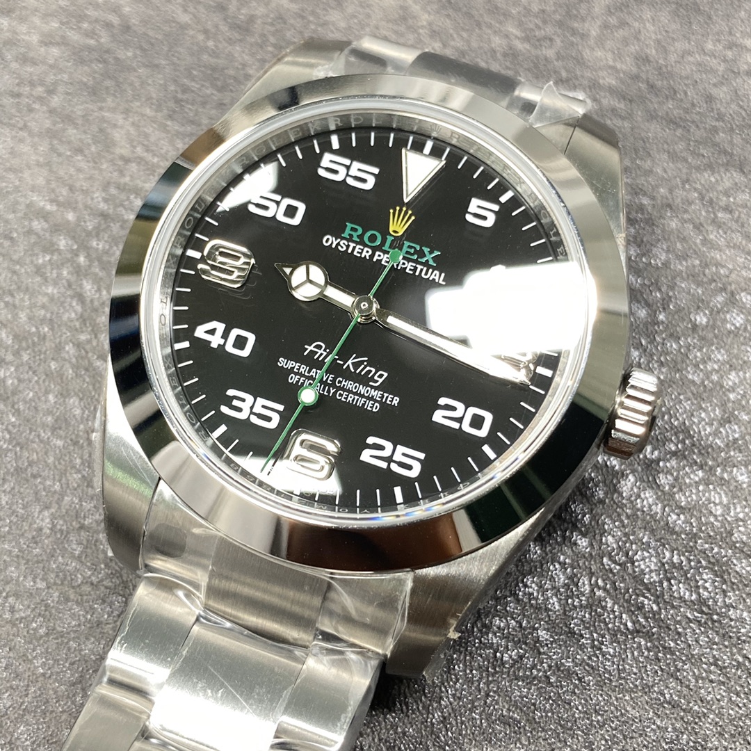 Rolex Air-King 40mm｜Swiss ETA2836 Movement 3/6/9 Position Large Arabic Numerals Super Luminous In-stock Photos Version