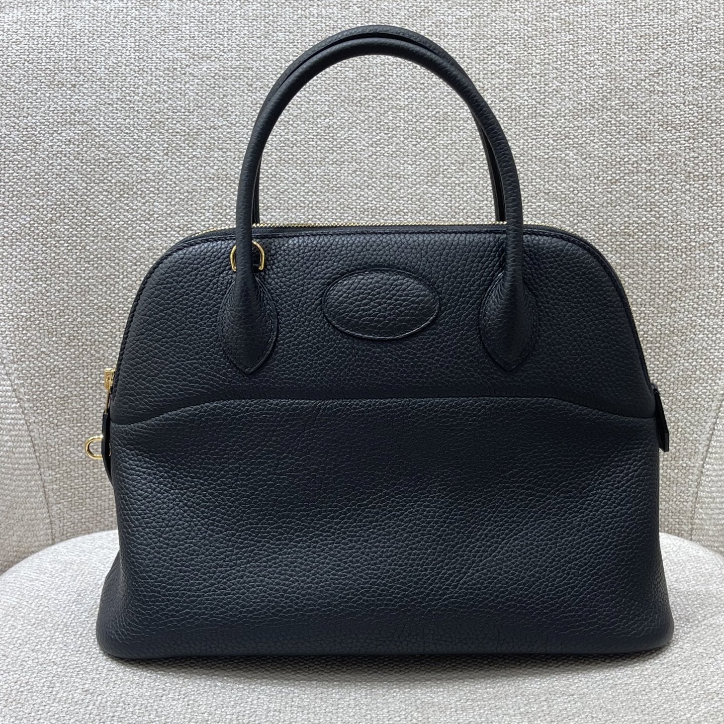 Hermès Model: Bolide 31 Color: Black with gold hardware Dimensions: 31x25x12 cm