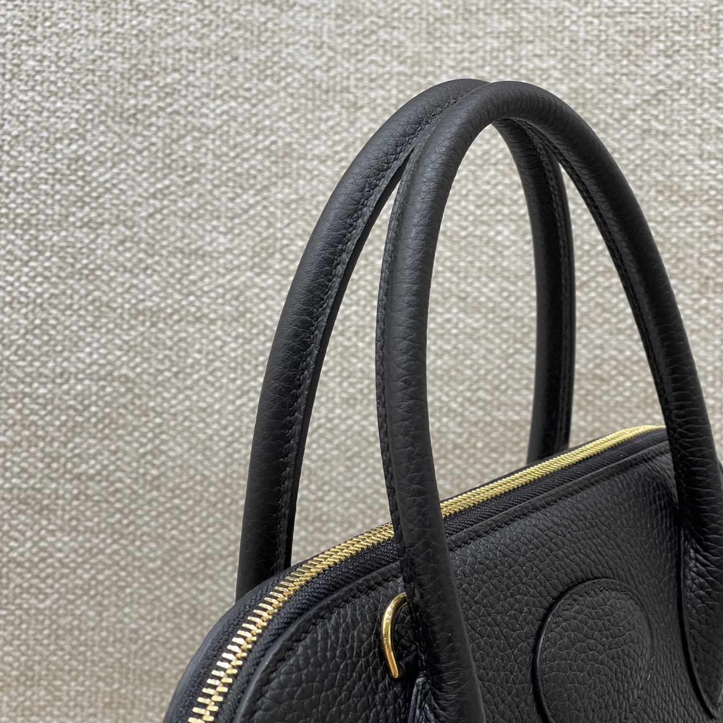 Hermès Model: Bolide 31 Color: Black with gold hardware Dimensions: 31x25x12 cm