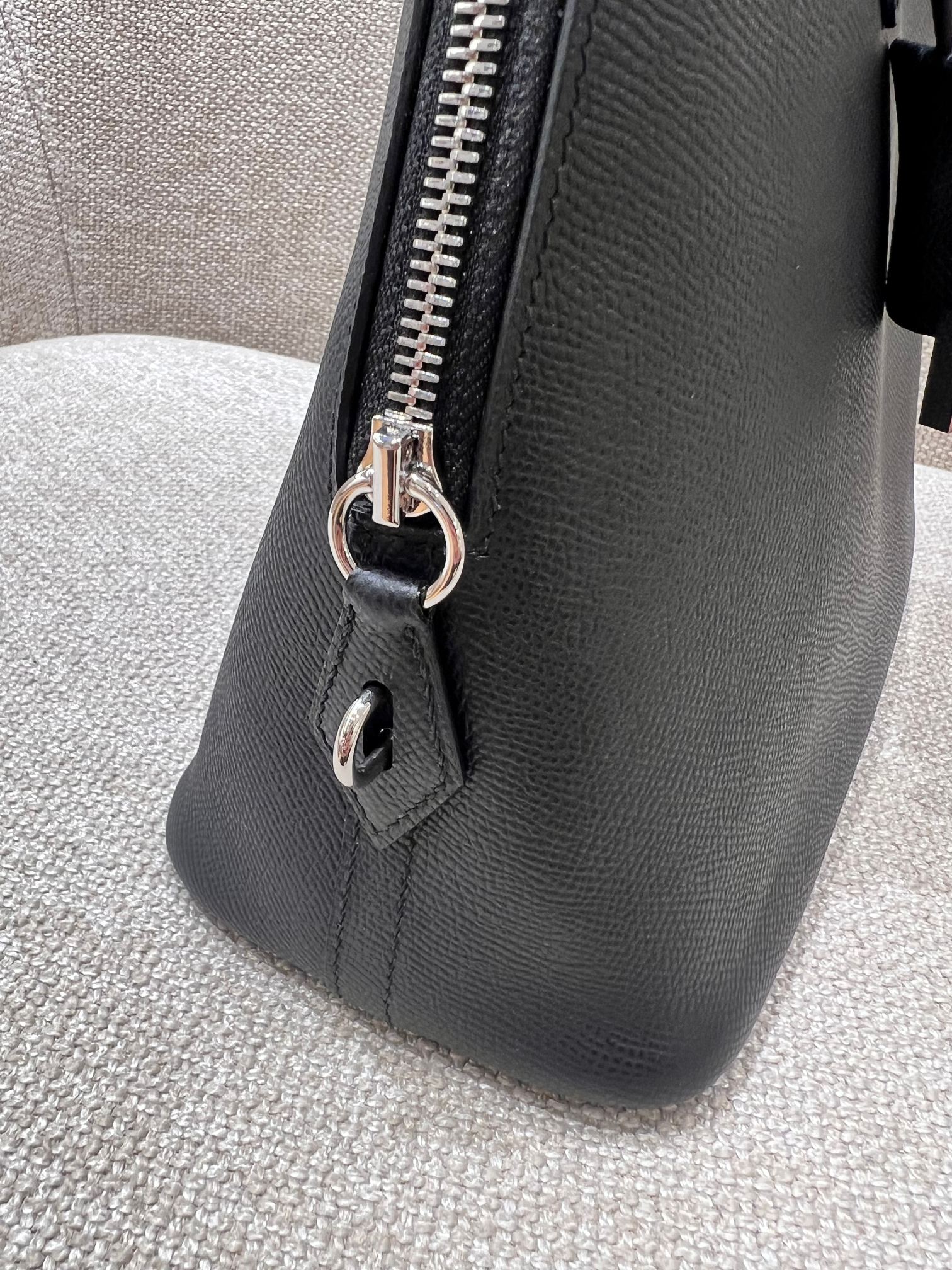 Hermès Model: Bolide 30 Color: Black with silver hardware Dimensions: 27x20x11cm