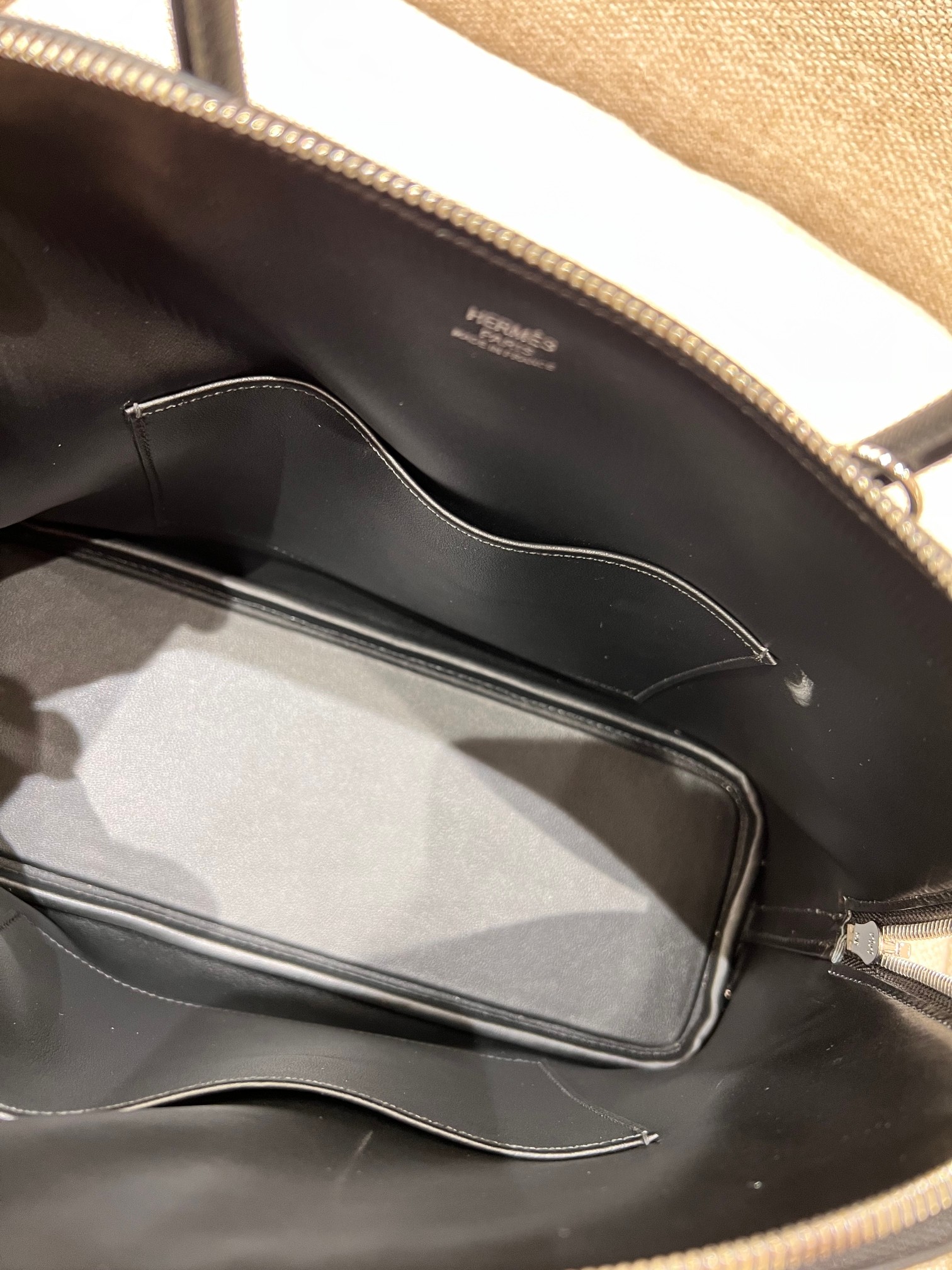 Hermès Model: Bolide 30 Color: Black with silver hardware Dimensions: 27x20x11cm