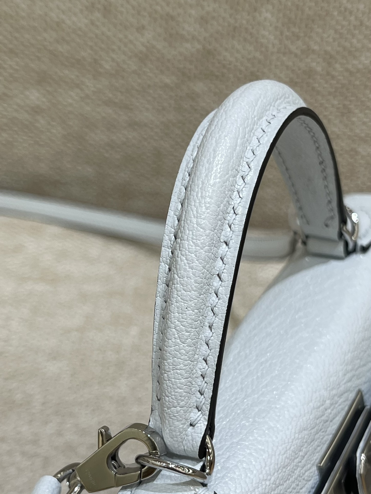 Hermès Model: Kelly Mini 2nd Generation Color: Smoky Blue with Silver Hardware Dimensions: 19cm x 12cm x 5.5cm