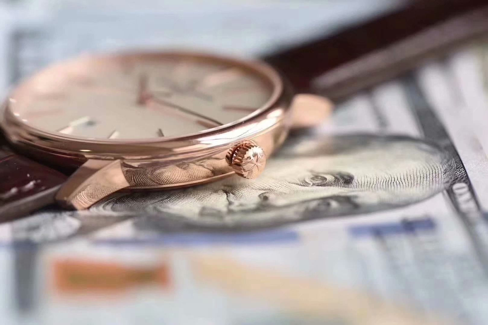 Vacheron Constantin Traditionnelle Collection 81530 40mm×9mm｜Caliber 9015 Modified to 2450 Movement 18K Gold Plated Rotor Double-sided Sapphire Crystal (Anti-reflective Coating) Double-layer Italian Calfskin Strap Maltese Cross Buckle Sealed Case Back/Sap