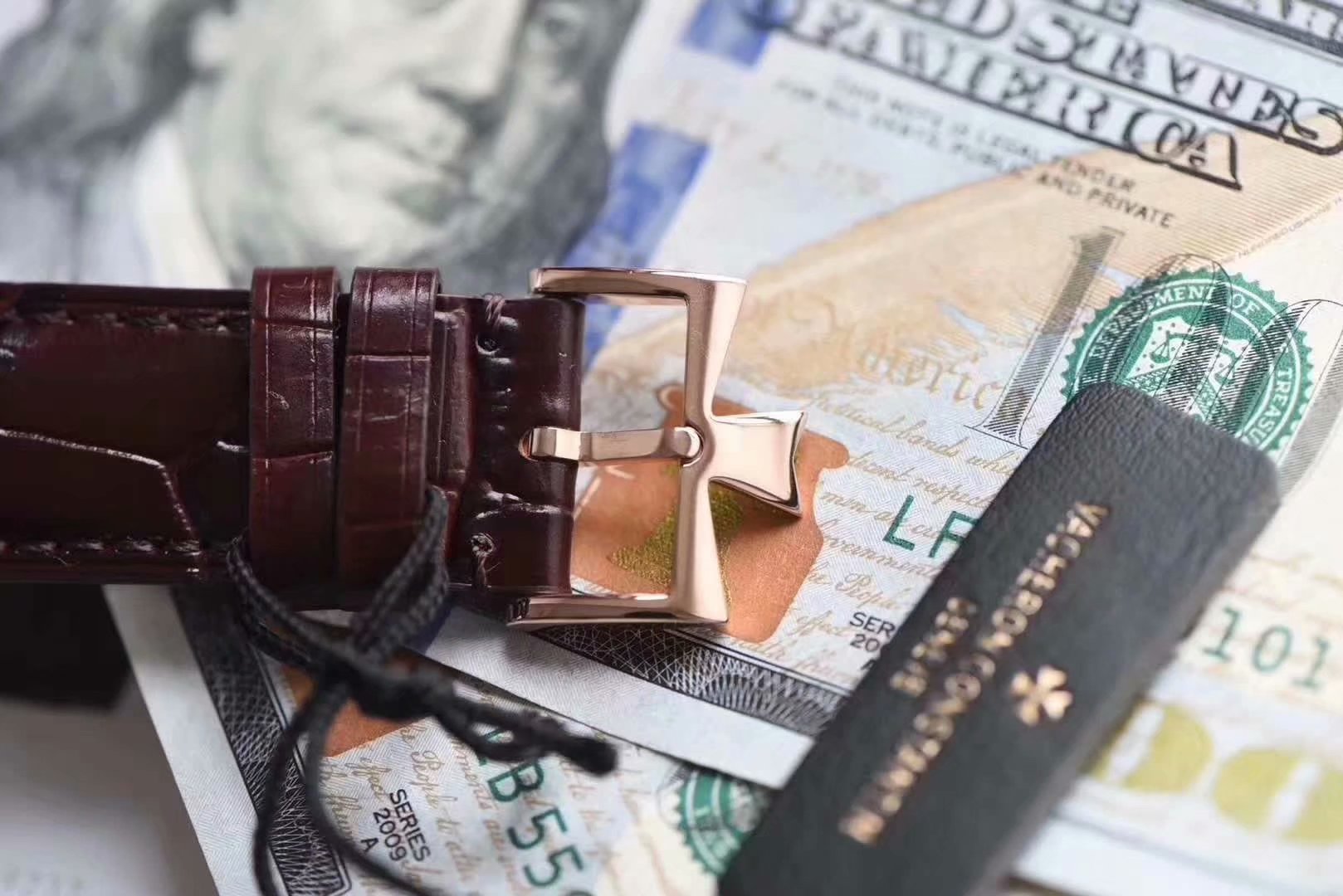 Vacheron Constantin Traditionnelle Collection 81530 40mm×9mm｜Caliber 9015 Modified to 2450 Movement 18K Gold Plated Rotor Double-sided Sapphire Crystal (Anti-reflective Coating) Double-layer Italian Calfskin Strap Maltese Cross Buckle Sealed Case Back/Sap