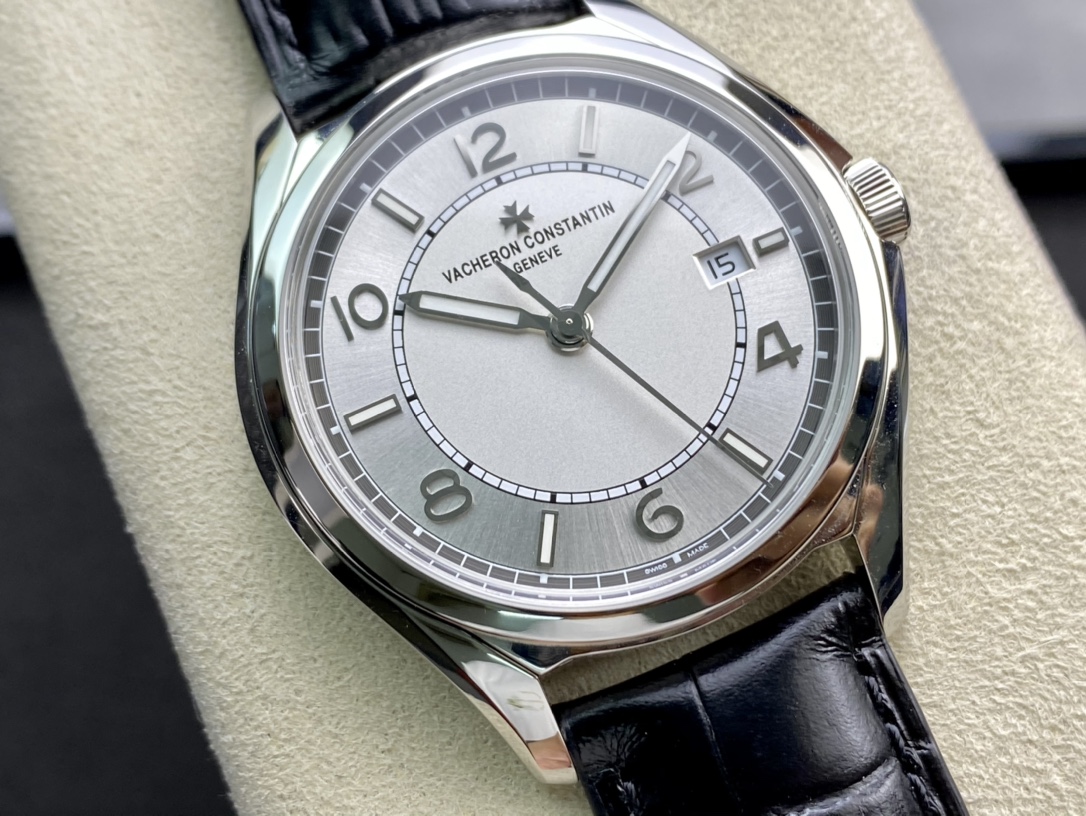 Vacheron Constantin FIFTYSIX Collection 40mm×9.6mm｜ZF Production Caliber 1326 Italian Full-Grain Calfskin Strap Hand-stitched Craftsmanship Maltese Cross Butterfly Buckle Sapphire Crystal Glass