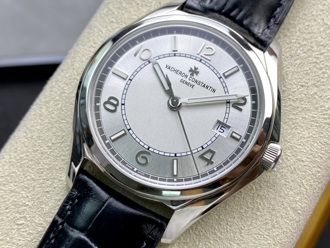 Vacheron Constantin FIFTYSIX Collection 40mm×9.6mm｜ZF Production Caliber 1326 Italian Full-Grain Calfskin Strap Hand-stitched Craftsmanship Maltese Cross Butterfly Buckle Sapphire Crystal Glass