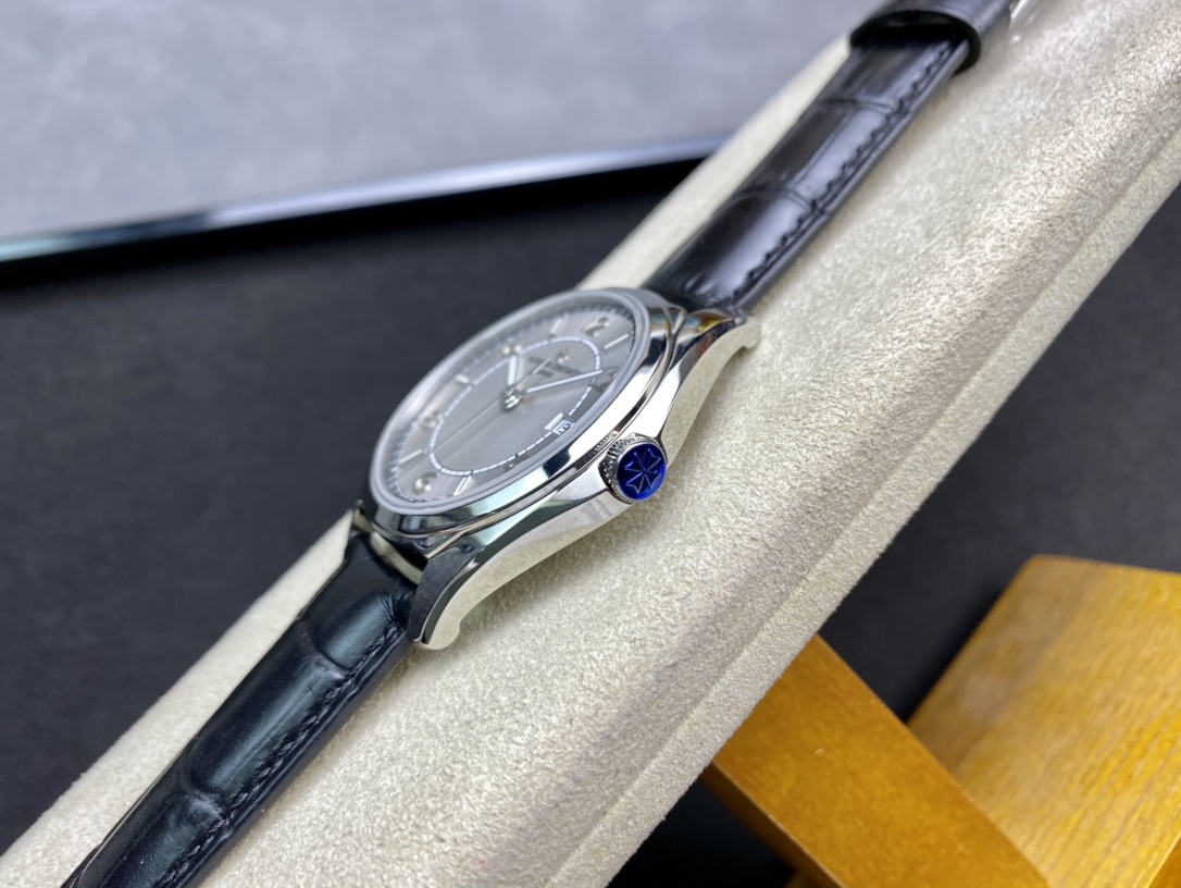 Vacheron Constantin FIFTYSIX Collection 40mm×9.6mm｜ZF Production Caliber 1326 Italian Full-Grain Calfskin Strap Hand-stitched Craftsmanship Maltese Cross Butterfly Buckle Sapphire Crystal Glass
