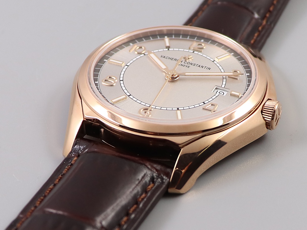 Vacheron Constantin FIFTYSIX Collection 40mm×9.6mm｜ZF Production Customized Caliber 1326 Italian Full-Grain Calfskin Strap Hand-stitched Craftsmanship Maltese Cross Butterfly Buckle Sapphire Crystal Glass