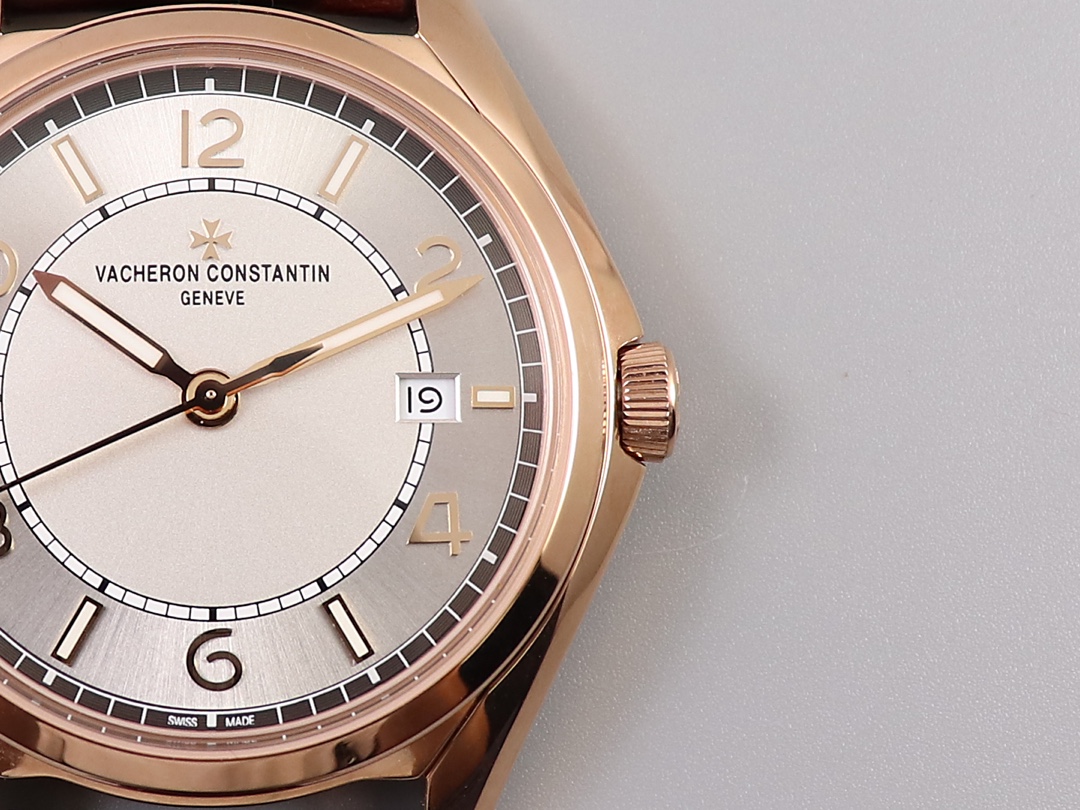 Vacheron Constantin FIFTYSIX Collection 40mm×9.6mm｜ZF Production Customized Caliber 1326 Italian Full-Grain Calfskin Strap Hand-stitched Craftsmanship Maltese Cross Butterfly Buckle Sapphire Crystal Glass