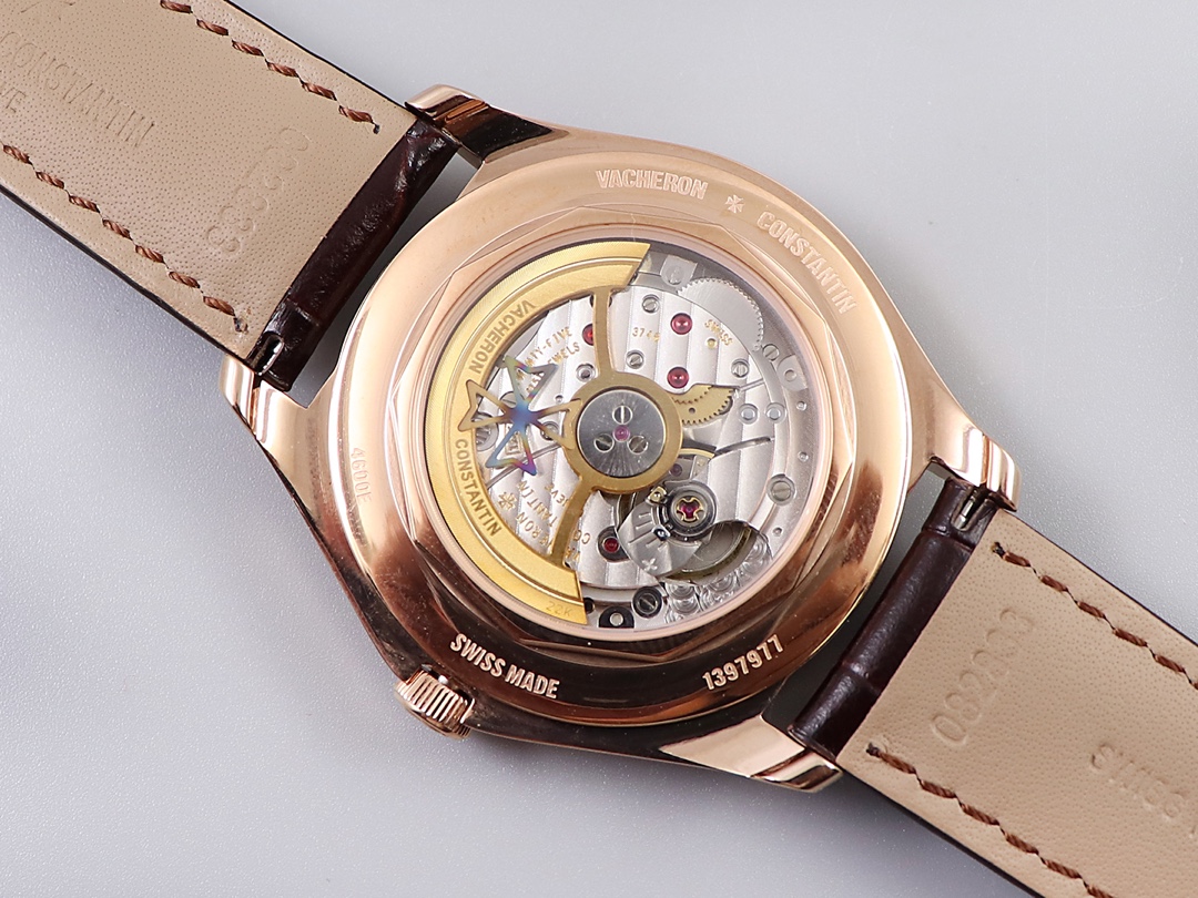 Vacheron Constantin FIFTYSIX Collection 40mm×9.6mm｜ZF Production Customized Caliber 1326 Italian Full-Grain Calfskin Strap Hand-stitched Craftsmanship Maltese Cross Butterfly Buckle Sapphire Crystal Glass