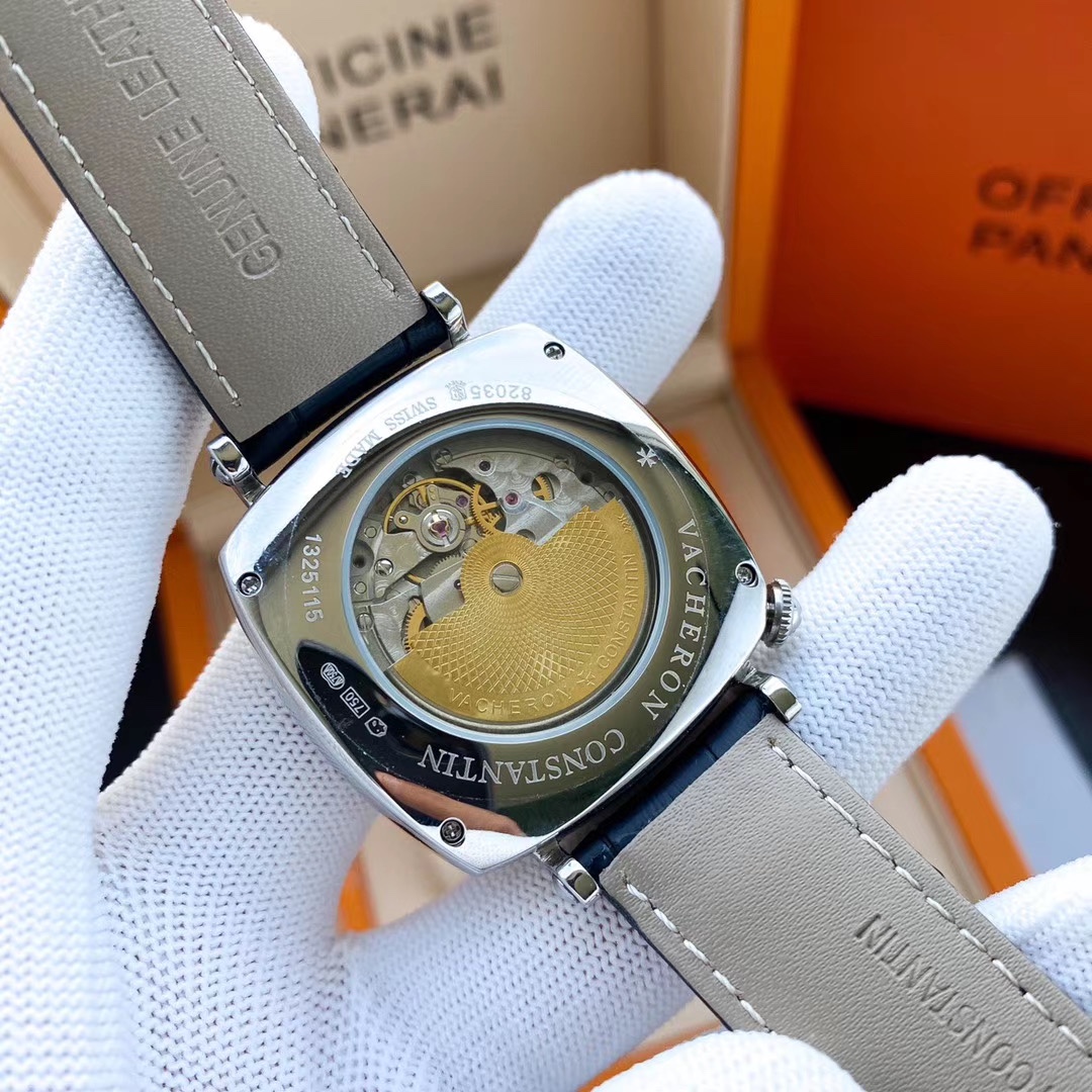 Vacheron Constantin Historiques American 1921 Watch 40mm｜45° Rotated Dial Automatic Mechanical Movement Sapphire Crystal Glass Leather Strap Classic Pin Buckle