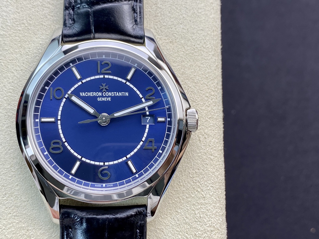 Vacheron Constantin FIFTYSIX Collection 40mm×9.6mm｜ZF Production Customized Caliber 1326 Italian Full-Grain Calfskin Strap Hand-stitched Craftsmanship Maltese Cross Butterfly Buckle Sapphire Crystal Glass