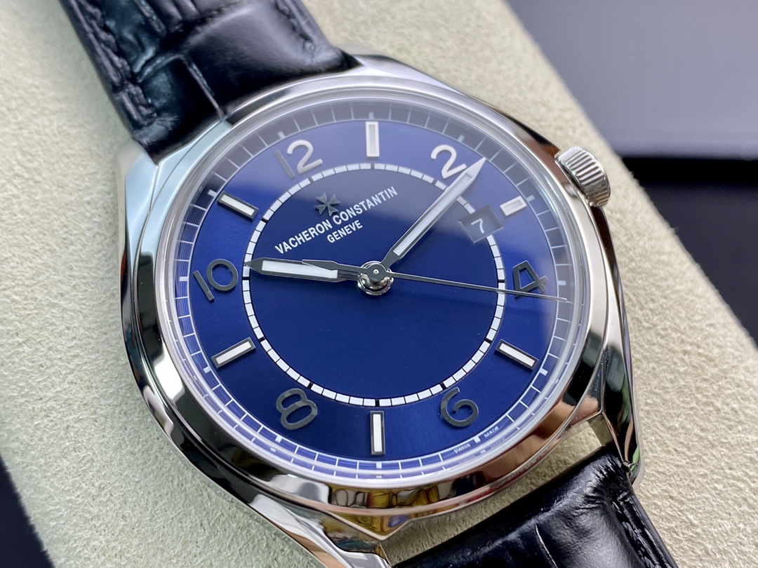 Vacheron Constantin FIFTYSIX Collection 40mm×9.6mm｜ZF Production Customized Caliber 1326 Italian Full-Grain Calfskin Strap Hand-stitched Craftsmanship Maltese Cross Butterfly Buckle Sapphire Crystal Glass