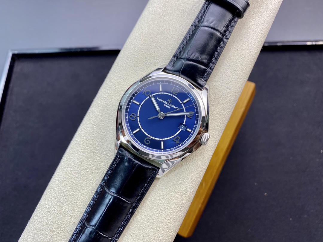 Vacheron Constantin FIFTYSIX Collection 40mm×9.6mm｜ZF Production Customized Caliber 1326 Italian Full-Grain Calfskin Strap Hand-stitched Craftsmanship Maltese Cross Butterfly Buckle Sapphire Crystal Glass