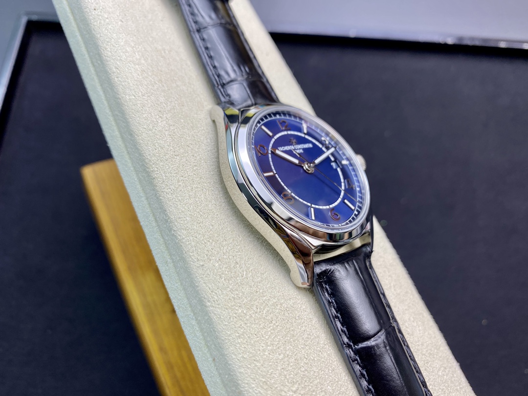 Vacheron Constantin FIFTYSIX Collection 40mm×9.6mm｜ZF Production Customized Caliber 1326 Italian Full-Grain Calfskin Strap Hand-stitched Craftsmanship Maltese Cross Butterfly Buckle Sapphire Crystal Glass