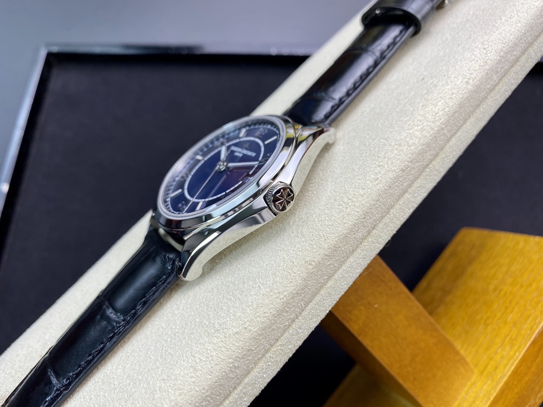 Vacheron Constantin FIFTYSIX Collection 40mm×9.6mm｜ZF Production Customized Caliber 1326 Italian Full-Grain Calfskin Strap Hand-stitched Craftsmanship Maltese Cross Butterfly Buckle Sapphire Crystal Glass