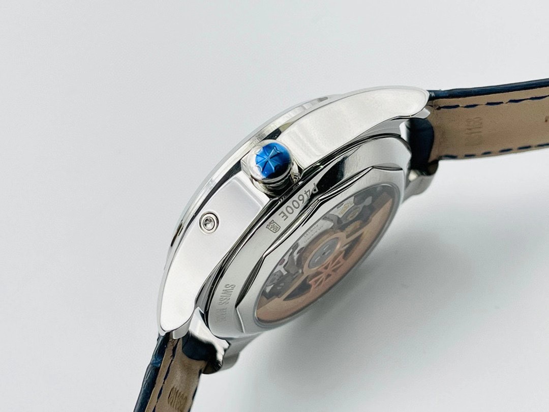 Vacheron Constantin FIFTYSIX Collection｜TW Factory V2 Upgrade Version Two-tone Dial CNC Machined Integrated Markers Super Luminous Customized Mechanical Movement Embedded Italian Cowhide Strap Folding Buckle