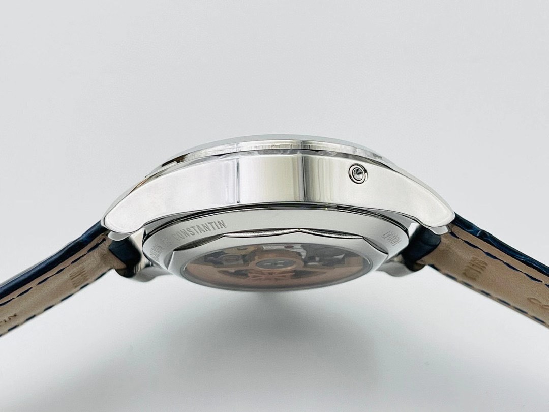 Vacheron Constantin FIFTYSIX Collection｜TW Factory V2 Upgrade Version Two-tone Dial CNC Machined Integrated Markers Super Luminous Customized Mechanical Movement Embedded Italian Cowhide Strap Folding Buckle