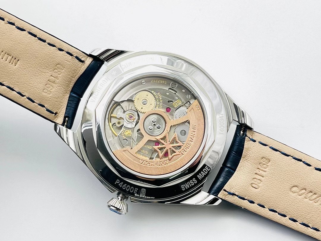 Vacheron Constantin FIFTYSIX Collection｜TW Factory V2 Upgrade Version Two-tone Dial CNC Machined Integrated Markers Super Luminous Customized Mechanical Movement Embedded Italian Cowhide Strap Folding Buckle