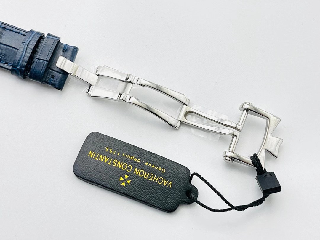 Vacheron Constantin FIFTYSIX Collection｜TW Factory V2 Upgrade Version Two-tone Dial CNC Machined Integrated Markers Super Luminous Customized Mechanical Movement Embedded Italian Cowhide Strap Folding Buckle